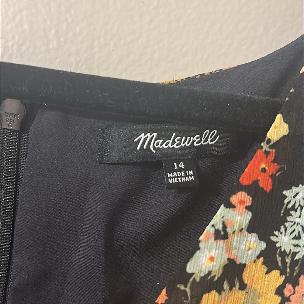 Madewell Women’s Dolman-Sleeve Ruffle-Hem Midi Dress in Flower Garden Size 14 - Picture 6 of 10